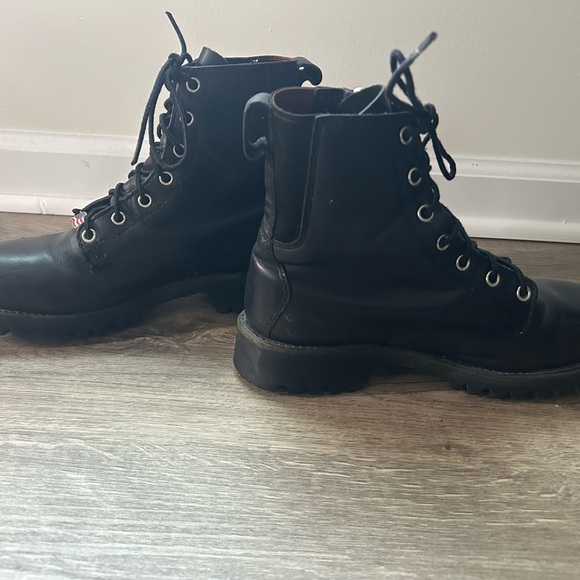 Red Wing Shoes Black Combat Boots - Picture 3 of 4